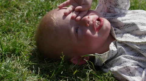 Boy Cry Bubbles Smile - 4k - Slow Motion Stock Footage 59152512