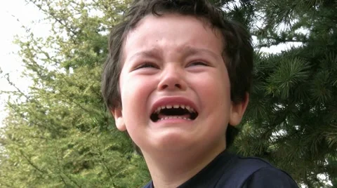 A Boy Crying Stock Footage