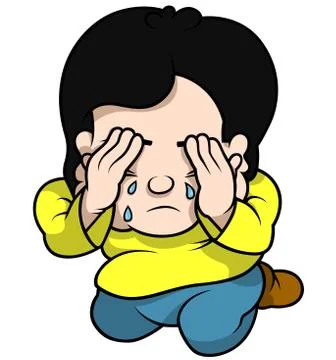Boy Crying Stock Illustration