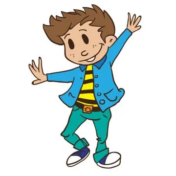 Boy dancing Illustrazione stock