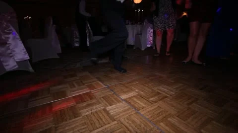 Boy Dancing in Socks at Wedding Reception Stock-Footage 11845101