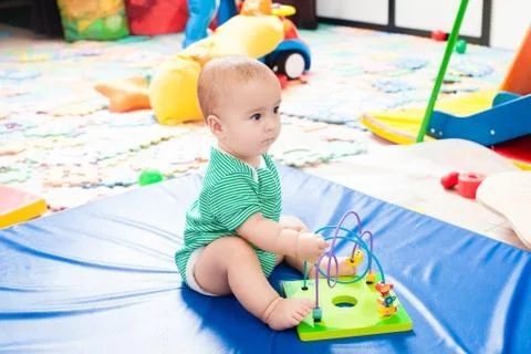 Boy in daycare Stock Photos