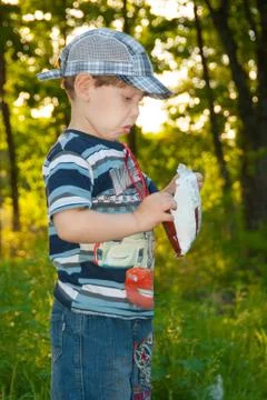 The boy is disappointed Stock Photos