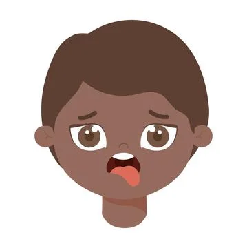 Boy with disgust Stock Illustration