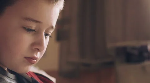 Boy Doing Homework 스톡 동영상 43342087