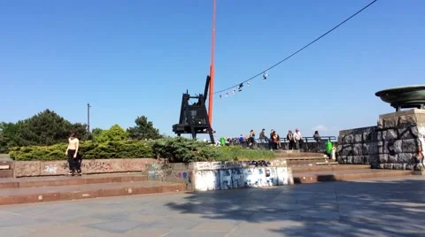 Boy is Doing a Trick on the Skateboard Video stock 60637156