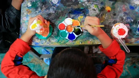 Boy dolls coloring Stock Footage 154988033