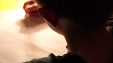 Boy drawing Stock Footage 152836000