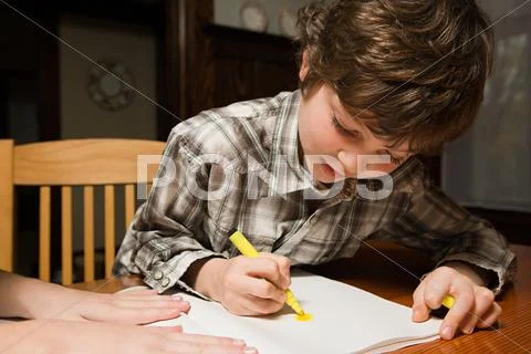 A Boy Drawing