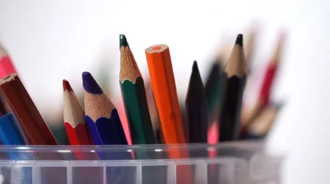 The Boy Draws Colored Pencils Stock Footage 58887929