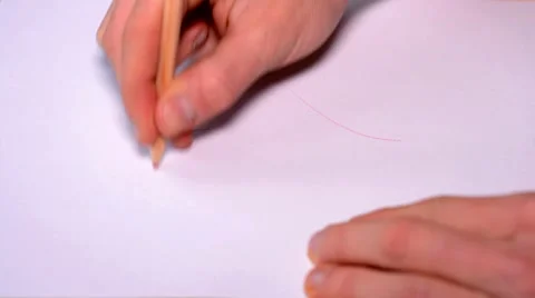 Boy draws heart Stock Footage 45861969