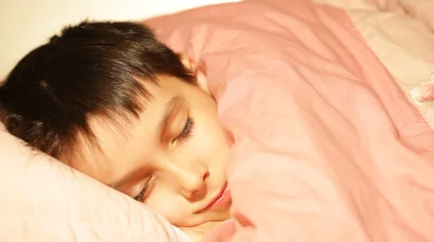 Boy, dream,bed Stock Footage