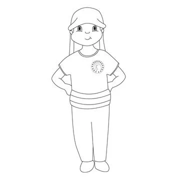 The boy dressed as a Easter's coaster. Stock Illustration