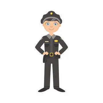Boy Dressed As Policeman Officer Stock Illustration