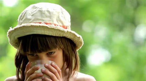 Boy drinking milk,portrait of a boy drinking milk Stock Footage 23573665