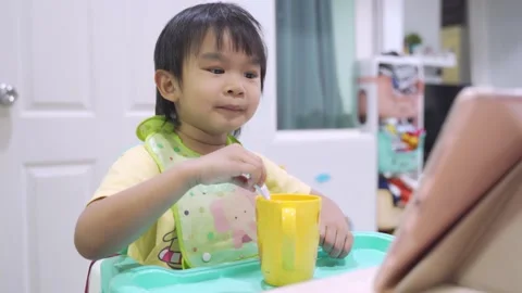 Boy drinking soft drink 스톡 동영상 190392153