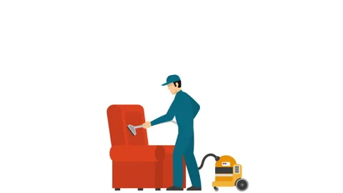 The Boy Is Dry Cleaning The Sofa Stock Footage 261172365