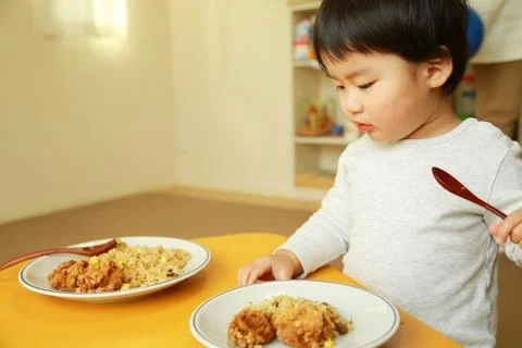 Boy eating Stock Photos