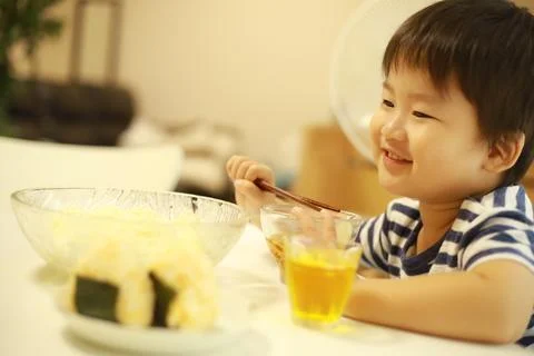 Boy eating Stock Photos