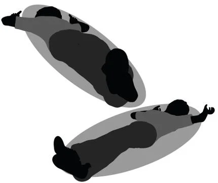 Boy in Everyday Sleeping pose on white background Stock Illustration