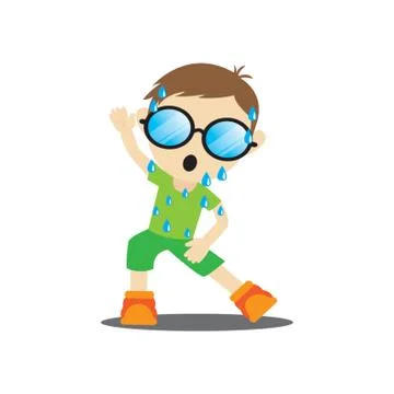 Boy Exercising Stock Illustration