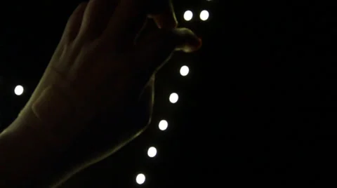 Boy experiencing the touch of light Stock Footage 36143132