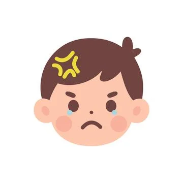 Boy facial expression icon Stock Illustration