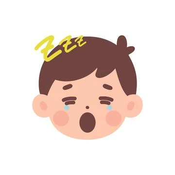 Boy facial expression icon 스톡 일러스트