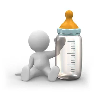 Boy with feeder Illustrazione stock