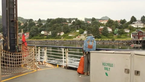 Boy on ferry ride(HD) c Stock Footage