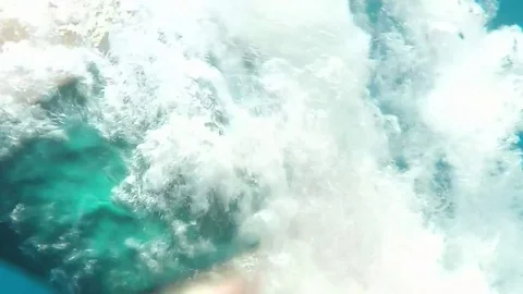 Boy fish dip - underwater shot in slow motion Video stock 79160604