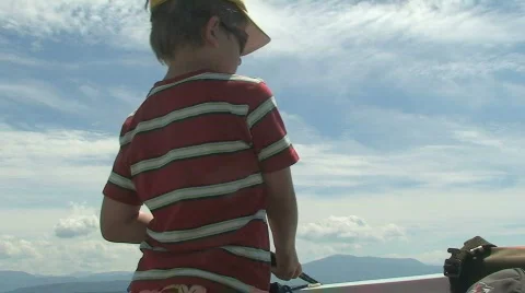 Boy fishing Stock Footage 798333