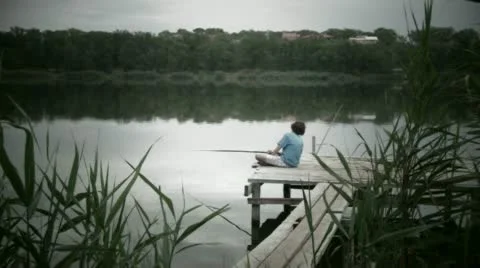 Boy fishing Stock Footage 11521392
