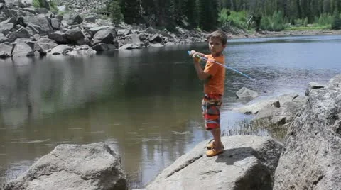 Boy fishing Stock Footage 11630841