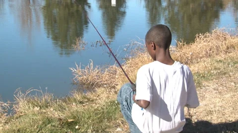 Boy fishing. Video stock 27849153