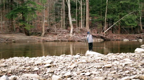 Boy Fishing HD Stock Footage 41266853