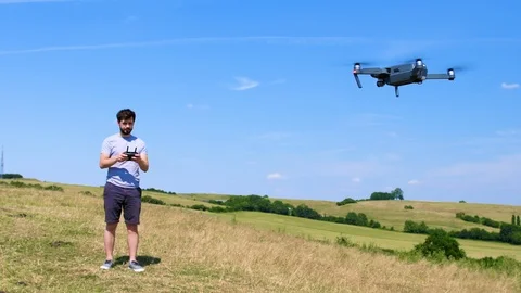 Boy flying a drone Stock Footage 91946769