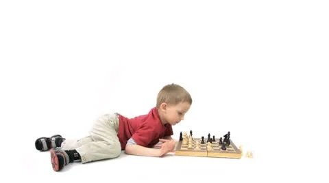 Boy Genius of chess. Stock Footage 8866148