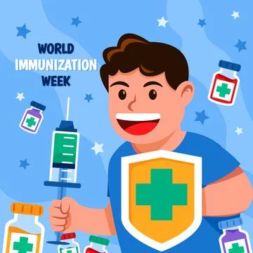 Boy Get Immunization To Preventing From Disease Stock Illustration