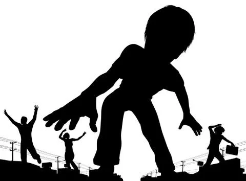 Boy giant Stock-Illustration