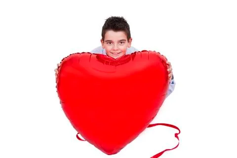 Boy with globe Stock Photos