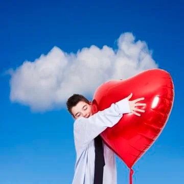 Boy with globe Foto stock
