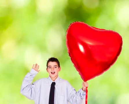 Boy with globe Stock Photos