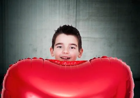 Boy with globe Stock Photos