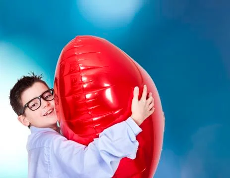 Boy with globe Stock Photos