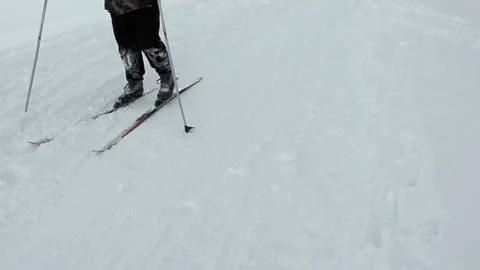 Boy go skiing Stock Footage 237479010