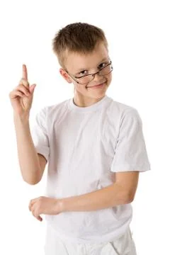 Boy got idea Stock Photos