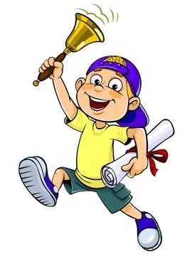 Boy graduate Stock Illustration