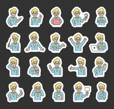 Boy guide character set Stock Illustration