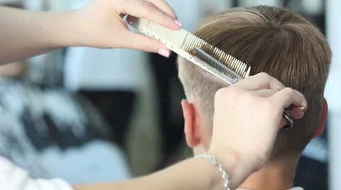 Boy haircut Stock Footage 57108251